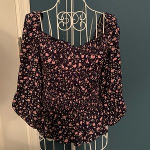 Francesca’s Floral Peasant Top